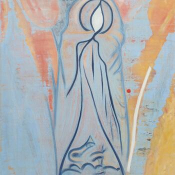 Peinture intitulée "Marie" par Sannier Alain, Œuvre d'art originale, Huile Monté sur Châssis en bois