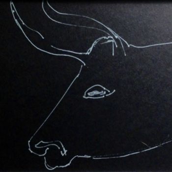 「Toro. 2018」というタイトルの絵画 Sanreyによって, オリジナルのアートワーク, インク