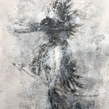 Malerei mit dem Titel "Masque" von Sanrey, Original-Kunstwerk, Tinte