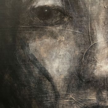Картина под названием "La fille de l’ombre…" - Sanrey, Подлинное произведение искусства, Чернила Установлен на Деревянная ра…