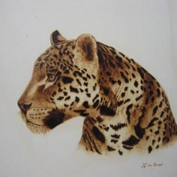 Pintura titulada "leopardo" por José Luis San Román, Obra de arte original