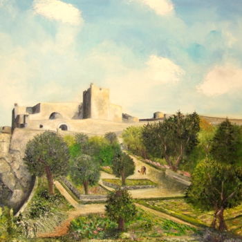 Painting titled ""Fortaleza de Marvã…" by Santana, Original Artwork, Oil