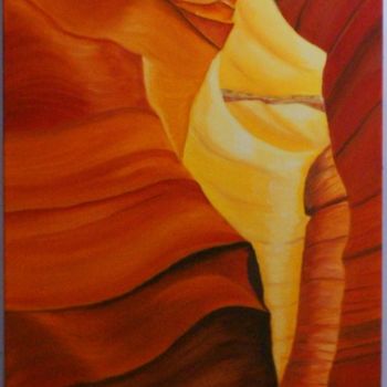 Malarstwo zatytułowany „Antelope canyon 1” autorstwa Paul Santander, Oryginalna praca, Olej