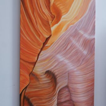 Pittura intitolato "Antelope canyon 3" da Paul Santander, Opera d'arte originale, Olio