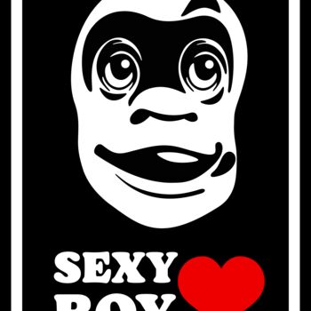 Arte digitale intitolato "Sexy Boy Music Art" da Santhiago Carvalho, Opera d'arte originale, Lavoro digitale 2D
