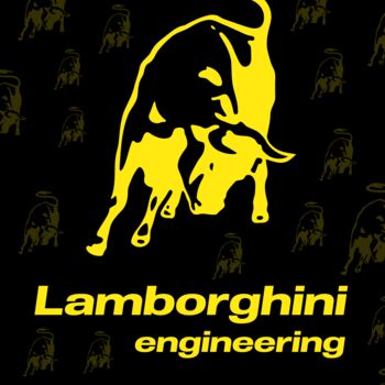 Arte digital titulada "Lamborghini Logo Wi…" por Santhiago Carvalho, Obra de arte original, Trabajo Digital 2D