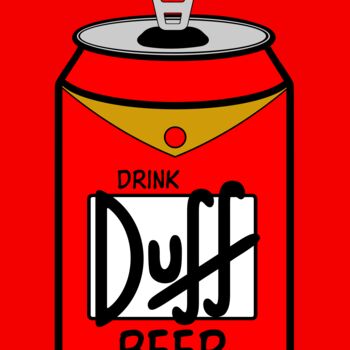 Arts numériques intitulée "Drink Duff!!!" par Santhiago Carvalho, Œuvre d'art originale, Travail numérique 2D
