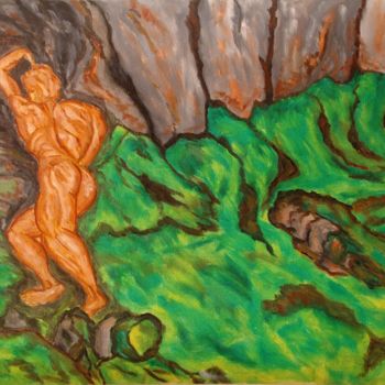 Malerei mit dem Titel "4-en-las-rocas-2.jpg" von Santi Goñi, Original-Kunstwerk, Öl