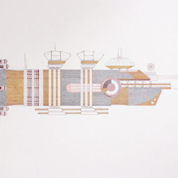 "Light Air Cruiser." başlıklı Tablo Santiago Restrepo tarafından, Orijinal sanat, Mürekkep