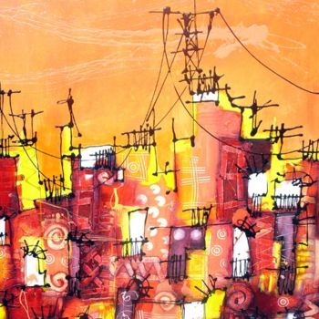 Pintura intitulada "Ciudad Perdida" por Jorge Luis Santiesteban Uliver, Obras de arte originais, Óleo