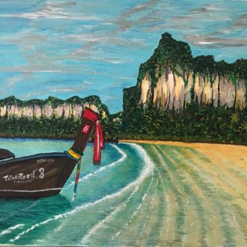 Painting titled "Krabi 2. Thailandia" by Santiago Morata, Original Artwork, Acrylic