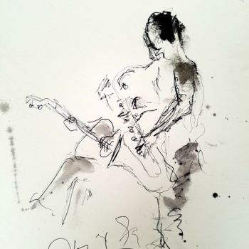 Disegno intitolato "jazz no 6" da Marc Turpaud, Opera d'arte originale, Inchiostro