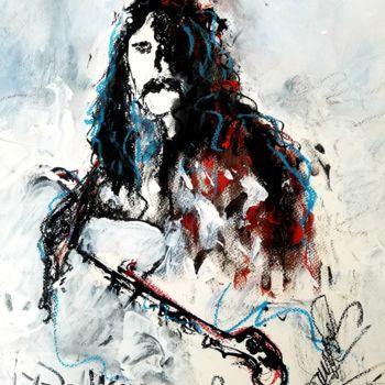 Painting titled "guitare" by Marc Turpaud, Original Artwork, Acrylic