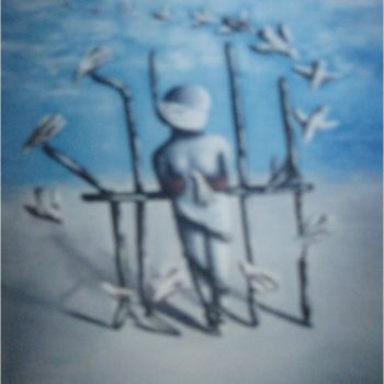 Pintura intitulada "Vinda da liberdade" por São Vieira, Obras de arte originais, Acrílico
