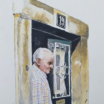 Pintura titulada "Gentes de Portugal V" por São Vieira, Obra de arte original, Acuarela