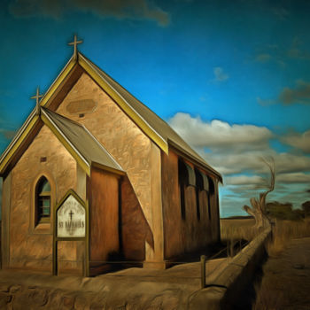 Digitale Kunst mit dem Titel "Mount Rat Church" von Alan Carson, Original-Kunstwerk
