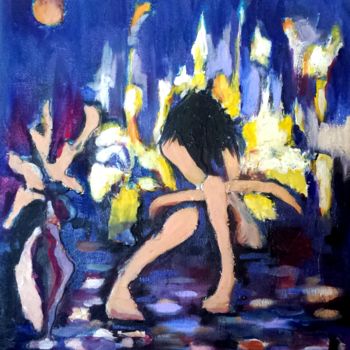 Malerei mit dem Titel "insomnie" von Sapere Aude Fandi, Original-Kunstwerk, Acryl