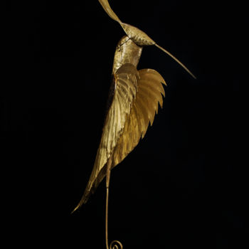 Sculpture intitulée "SunBird" par Sapir Gelman, Œuvre d'art originale, Métaux