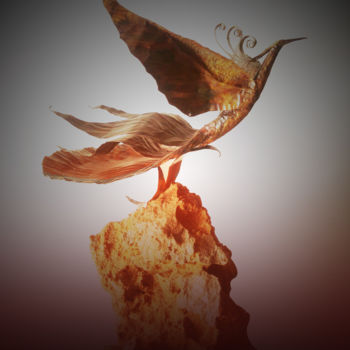 Design titled "Fire Bird" by Sapir Gelman, Original Artwork, Metals