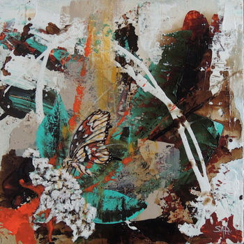 Peinture intitulée "Papillon des bois" par Gregory Jomain (Sapo), Œuvre d'art originale, Acrylique