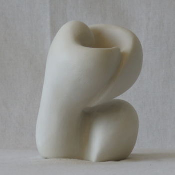 Скульптура под названием "Terre blanche 2" - Sara Amato-Gentric, Подлинное произведение искусства, Глина
