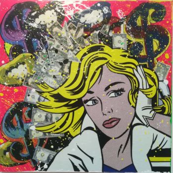 Collages titled "Money and Sadness" by Sara Arnaout, Original Artwork, Collages