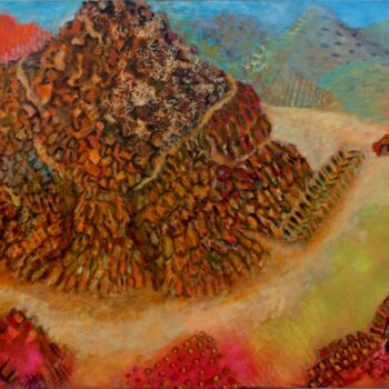 Pintura titulada "La Babel de Humahua…" por Sara Diciero, Obra de arte original, Oleo
