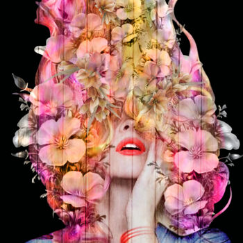 Картина под названием "ENJOY" - Sara Lisa, Подлинное произведение искусства, Цифровая живопись Установлен на Деревянная рама…