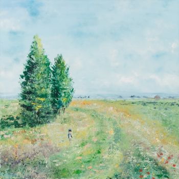 Malerei mit dem Titel "Ricordando Monet/ R…" von Sara Maio, Original-Kunstwerk, Öl