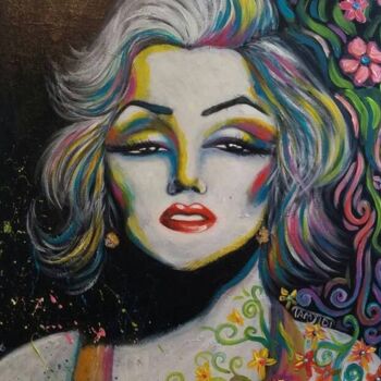 Pittura intitolato "Marilyn Monroe, pei…" da Sara Tamjidi, Opera d'arte originale, Acrilico