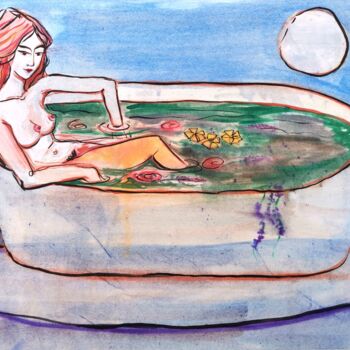 Peinture intitulée "Wort - jaja" par Sara Verdini, Œuvre d'art originale, Aquarelle