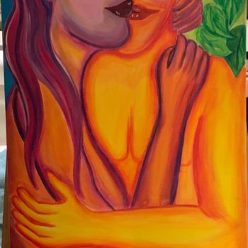 Painting titled "Amour divin" by Saraa Leveque, Original Artwork, Acrylic
