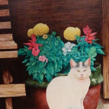 Painting titled "Oleo sobre lona. El…" by Sara Estrela, Original Artwork, Oil
