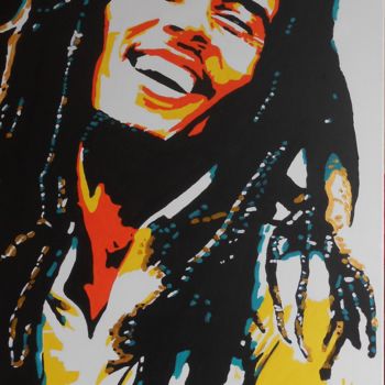 ボブマーリー　絵画 ボブ・マーリー/ BOB MARLEY : BLACK / Mサイズ 26cm