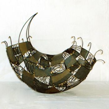 Sculpture titled "Sc.forme abstraite" by Sarah François, Original Artwork, Metals