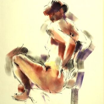 Drawing titled "Dessin 764" by Sarah François, Original Artwork, Pastel