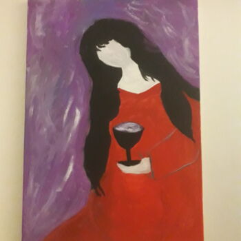 Painting titled "The Queen" by Sarah Khadir, Original Artwork, Gouache