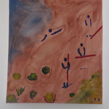 Painting titled "passé présent futur" by Sarah Khadir, Original Artwork