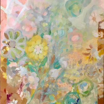 제목이 "Le printemps"인 미술작품 Sarah Lanyi로, 원작, 아크릴 나무 들것 프레임에 장착됨