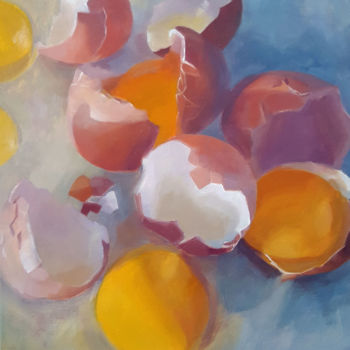 Painting titled "Coquilles ( framed)" by Sarah Spence, Original Artwork, Oil