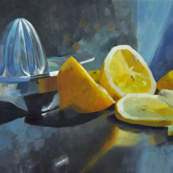 Painting titled "Citron Pressé" by Sarah Spence, Original Artwork, Oil