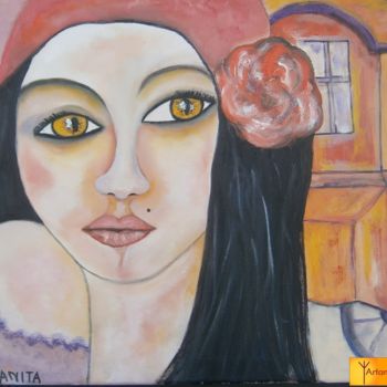 Schilderij getiteld "Sarhita,fille du ve…" door Artanita, Origineel Kunstwerk, Olie