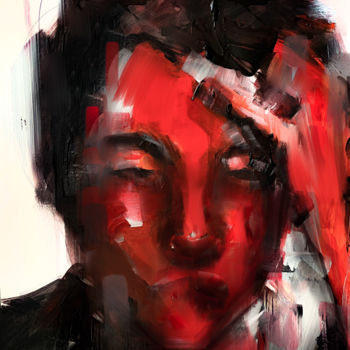 Digital Arts με τίτλο "RED" από Asaliah, Αυθεντικά έργα τέχνης, Ακρυλικό