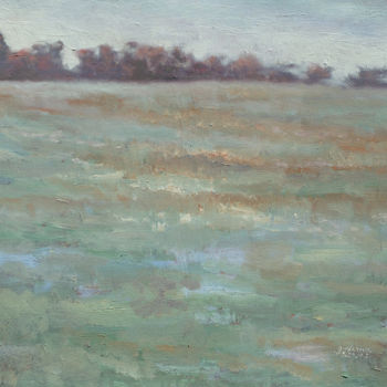 Painting titled "Orchard Slope" by Sarah Beth Goncarova, Original Artwork, Oil