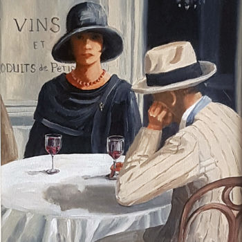 Pintura titulada "the-conversation.jpg" por Sarah Borg, Obra de arte original, Oleo