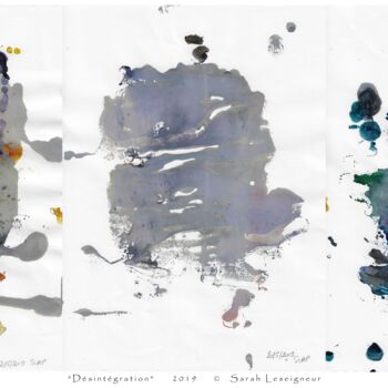 Malarstwo zatytułowany „Désintégration” autorstwa Sarah Leseigneur, Oryginalna praca, Atrament