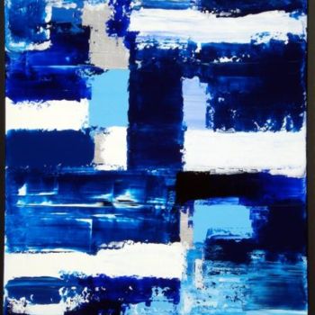Pintura intitulada "Entre bleus........" por Sarah Paolantonacci (Sarahoui), Obras de arte originais, Acrílico