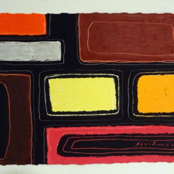 Pintura intitulada "Abstrait - 1." por Sarah Paolantonacci (Sarahoui), Obras de arte originais, Acrílico