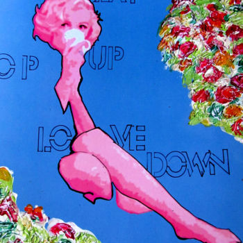 Malerei mit dem Titel "FLOWERS FOR MARYLIN" von Sara Raquel Sarangello, Original-Kunstwerk, Öl