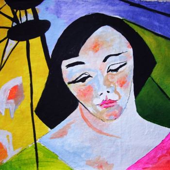 Pintura titulada "WOMAN orient" por Sara Raquel Sarangello, Obra de arte original, Oleo